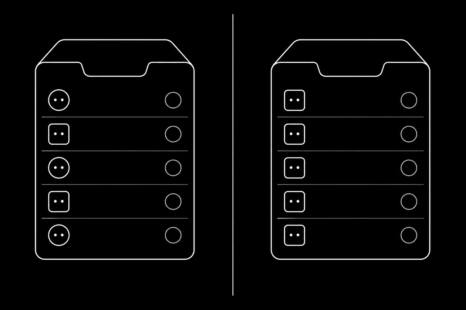 Two inbox layouts side by side, a shared team mailbox and a dedicated agent inbox