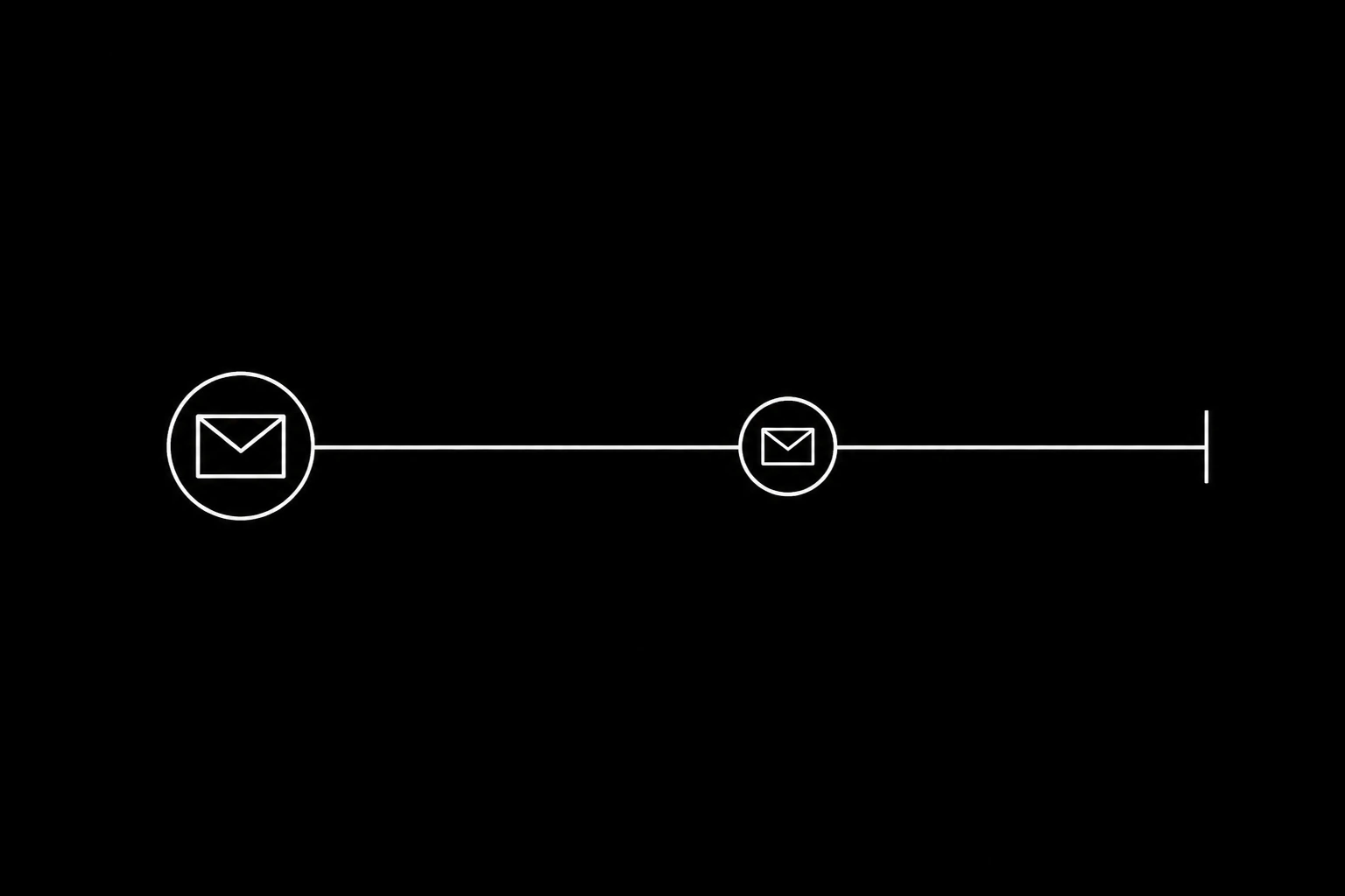 A thread showing an initial reply, one follow-up, and a clean close