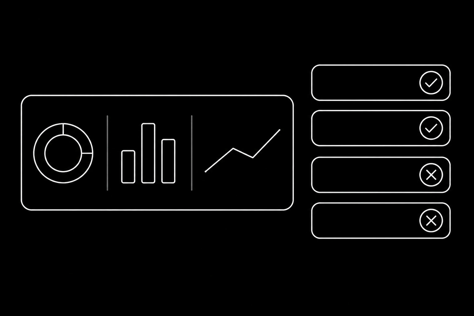 A dashboard of agent quality metrics next to a set of test threads