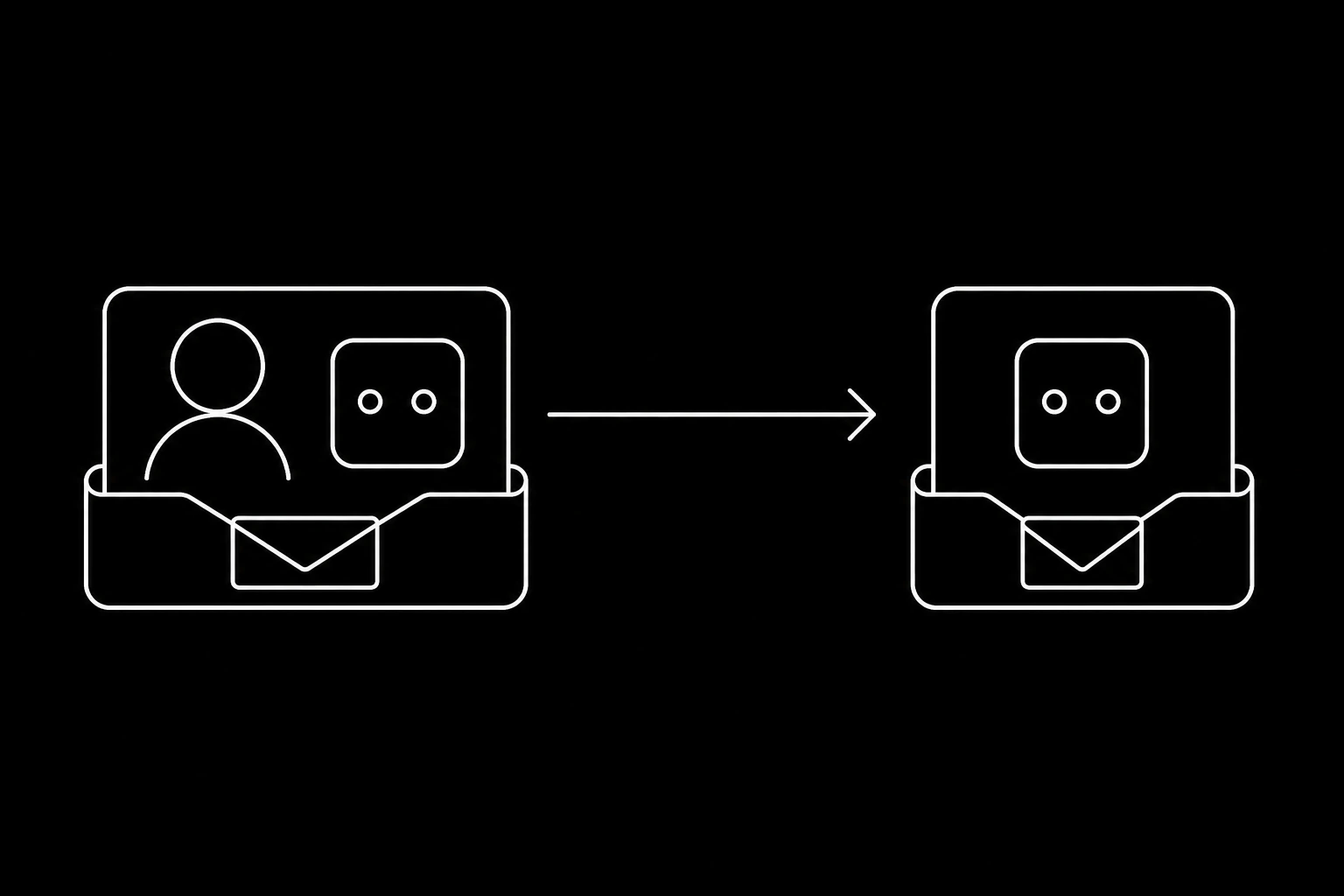 An agent moving from a person's mailbox to an identity of its own